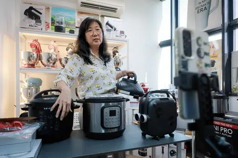 Ms Margaret Tang, 56, is a homemaker trained by TikTok to sell on live streams.