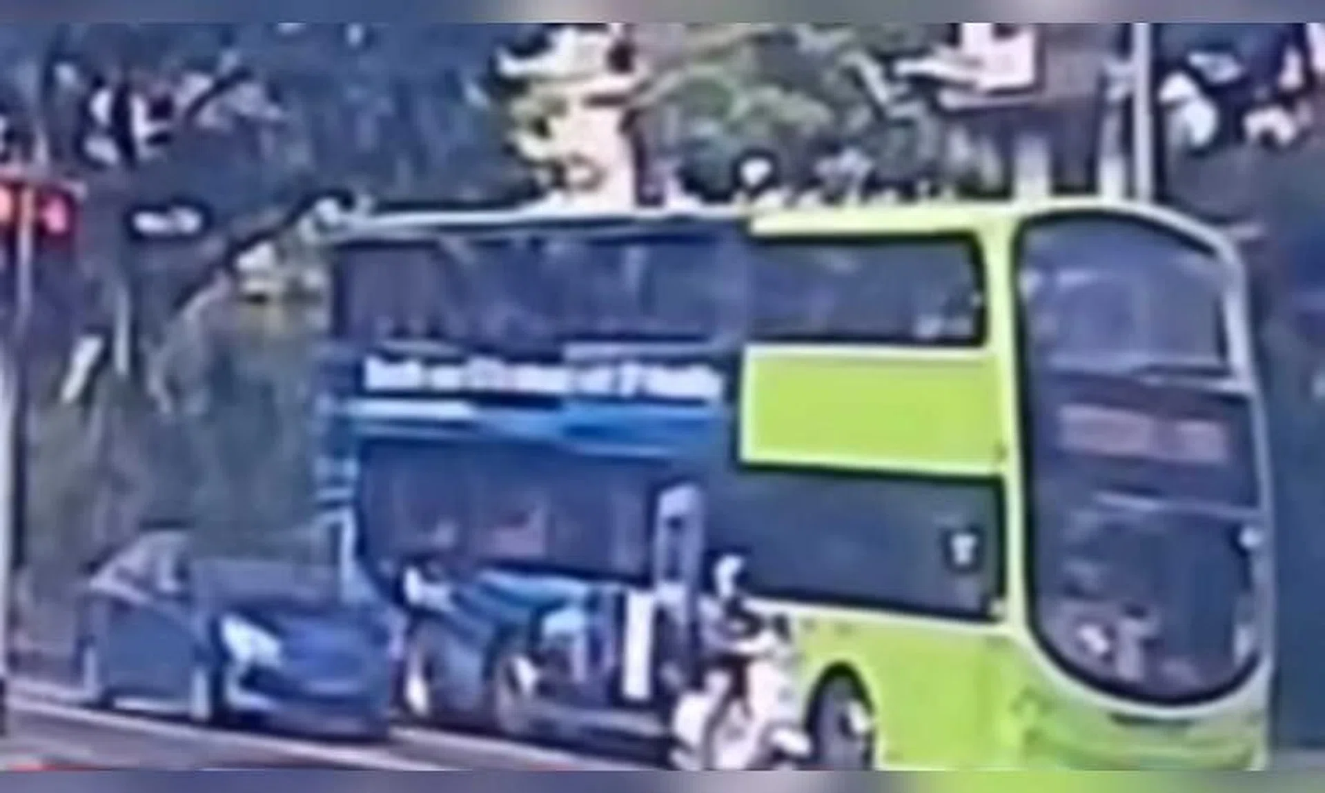 A car and a motorcycle moments before they collided at the junction of Bukit Batok Road and Pavilion Circle on Aug 8.