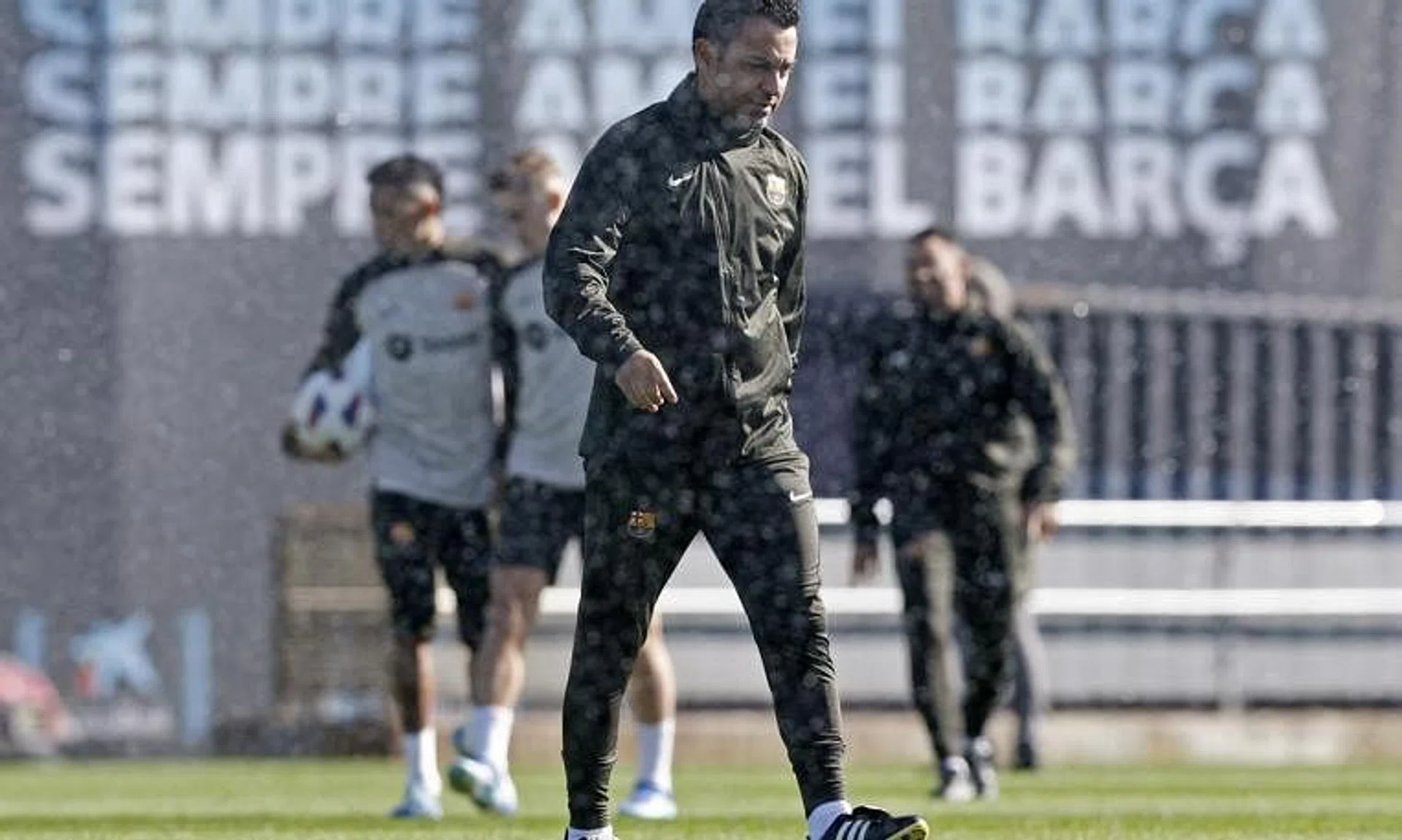 Soccer Football - LaLiga - FC Barcelona Training - Ciutat Esportiva Joan Gamper, Barcelona, Spain - November 3, 2023 Barcelona coach Xavi Hernandez during training REUTERS/Albert Gea/File Photo