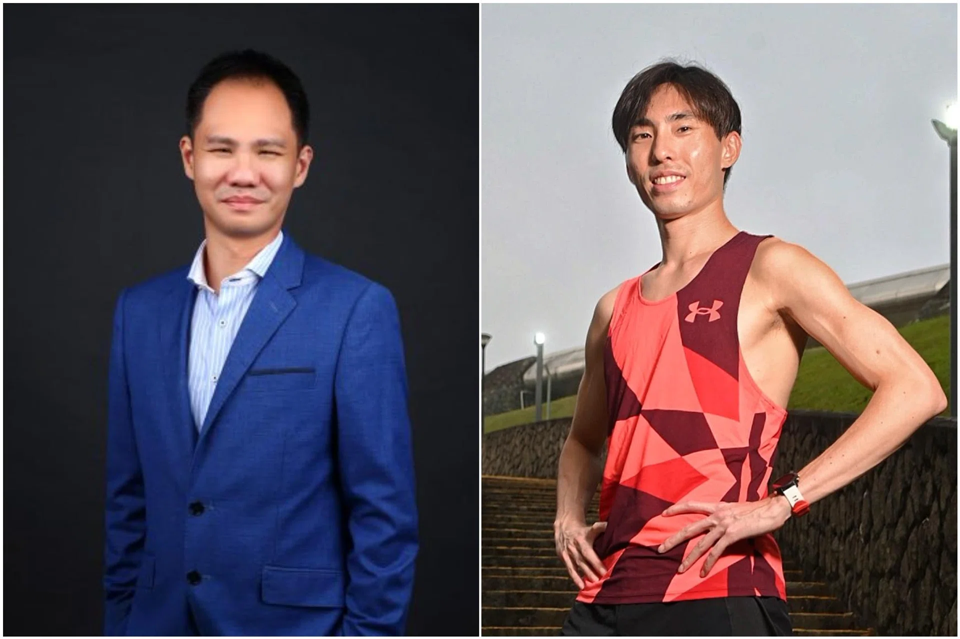 Lawyer Clarence Lun (left) alleged that a social media post by runner Soh Rui Yong put him in a negative light, despite not being named directly.