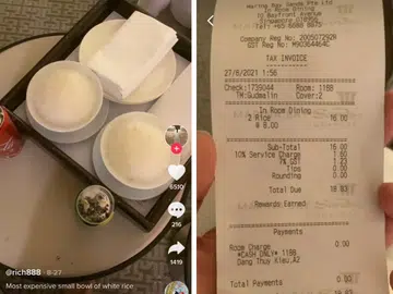 $18 for 2 bowls of rice at Marina Bay Sands, but no issue for guest who flaunts wealth on TikTok