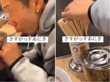 Man licks chopsticks in ramen store in Japan; restaurant investigating