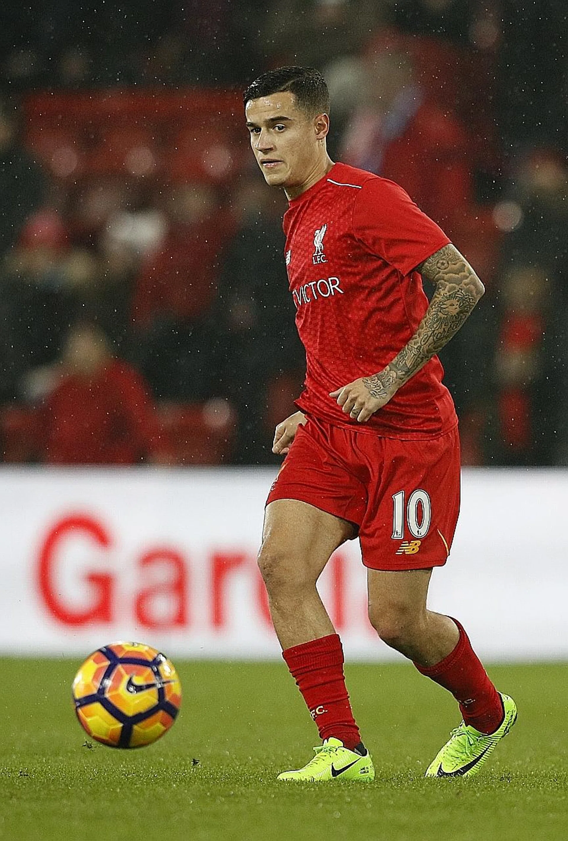 Philippe Coutinho (above) is the only current player to make Richard Lenton's Liverpool's Best XI of the Premier League era. PHOTO: REUTERS