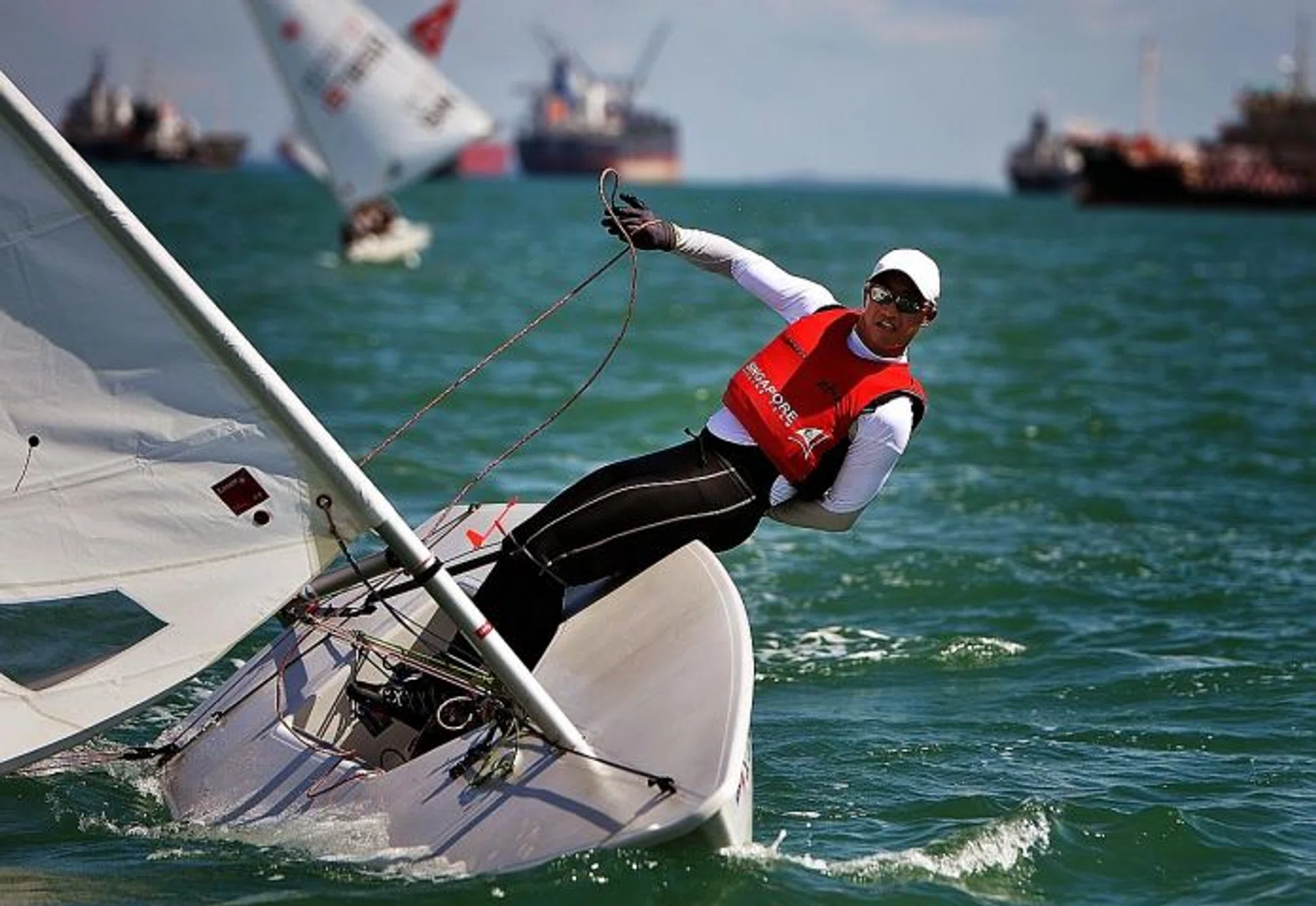 "The competition is wide open among the top-10 sailors, and I am knocking on that door. I hope to be in the mix for the top 10, and possibly even the top five." - Singapore sailor Colin Cheng 