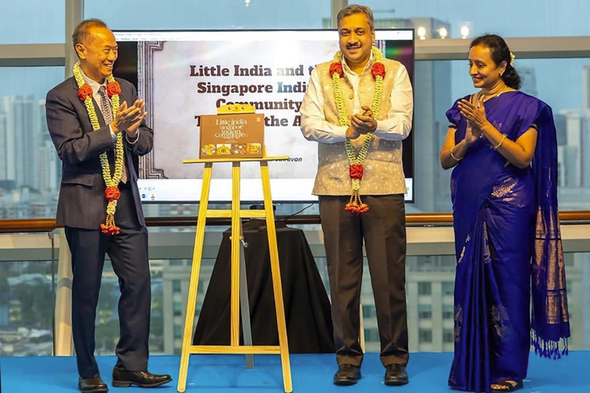 Former Singapore foreign minister George Yeo, Dr Shilpak Ambule, High Commissioner of India to Singapore, and Mrs Soundara.