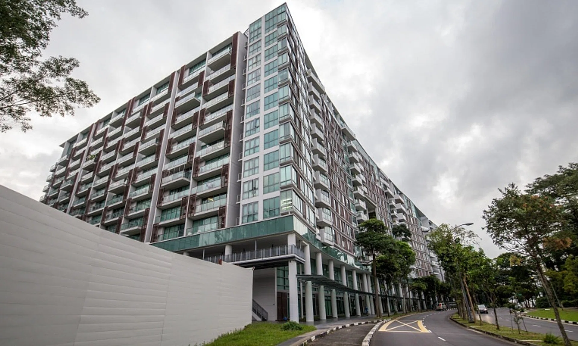 The drone crash-landed on the grounds of One-North Residences in July. 