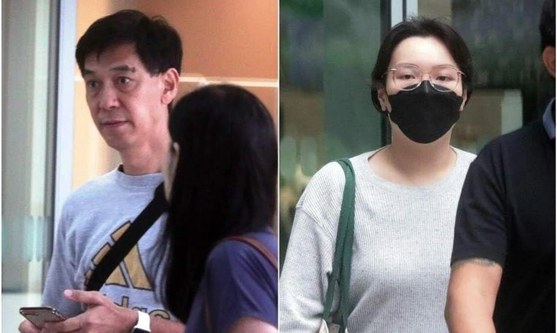 Audrey Ong Hui Ling (right) drove the car her father, David Ong (left), had rented for his job, even though she did not have a valid driving licence.