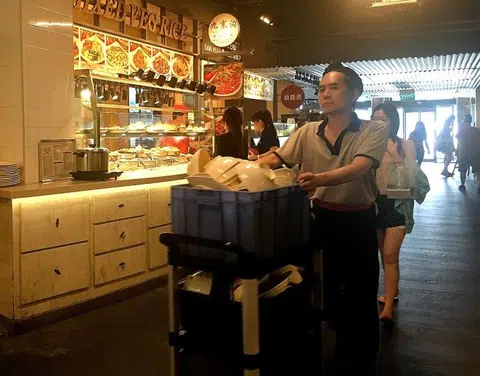 Cleaner scolded at food court: I've let it go already