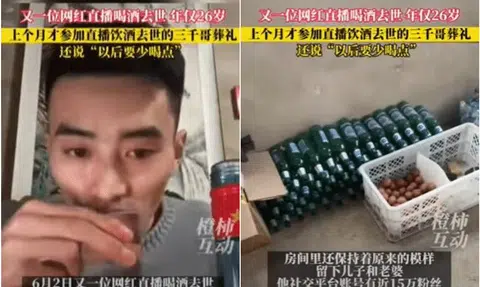 China live streamer dies after drinking too much alcohol in online challenge