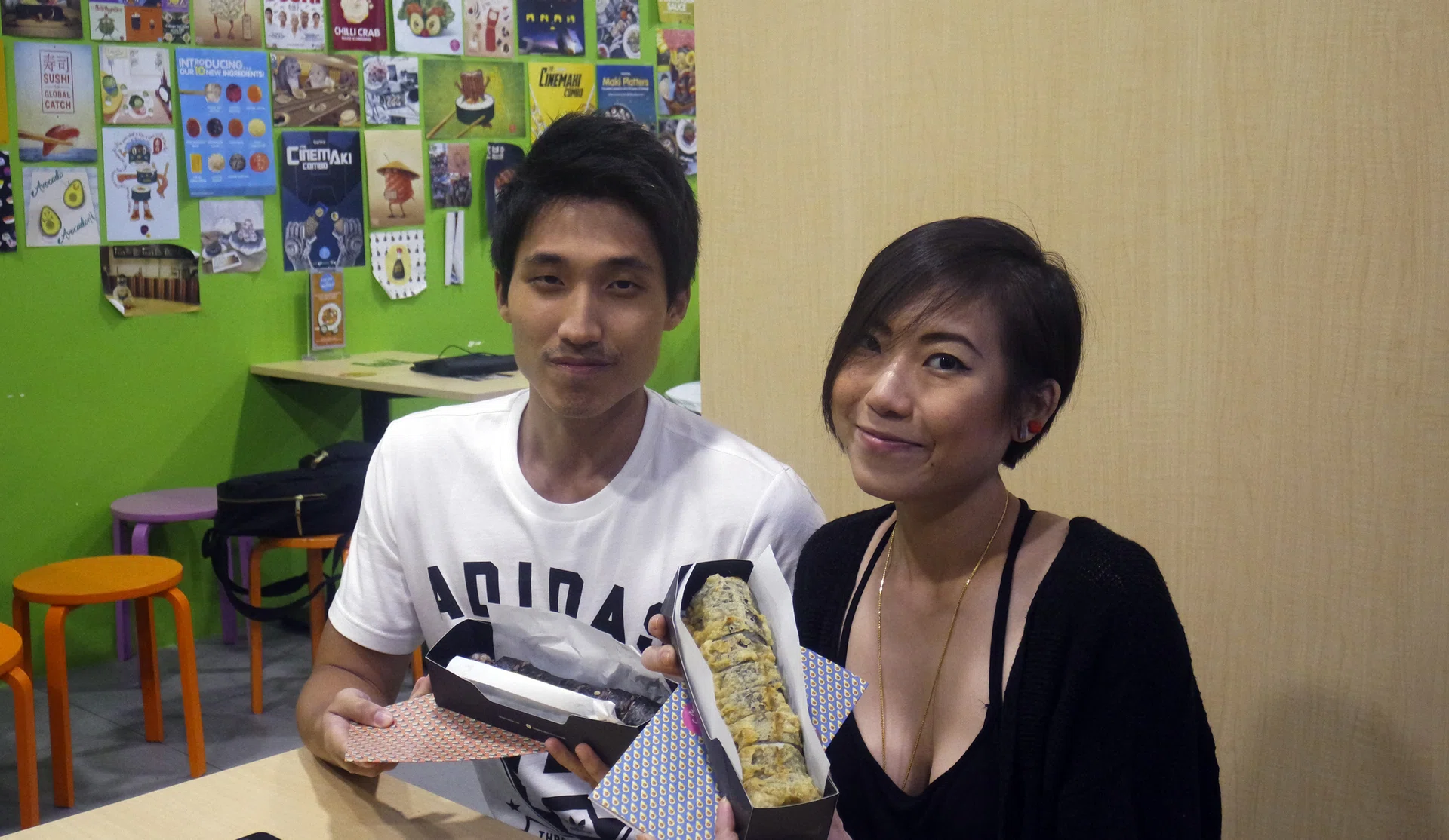 BIG EATERS: Competitive eaters Zermatt Neo and Sarah Ow will be taking part in the finals of Cathay Malls' first Epic Eater 2016 competition on Aug 6. 