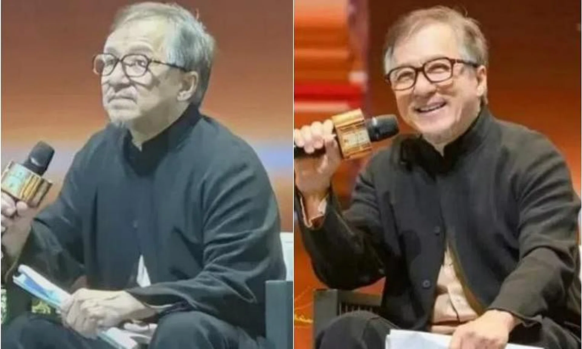 Jackie Chan speaking at an event in Sichuan, China. Not much is known about the event, other than that it took place “recently”.
