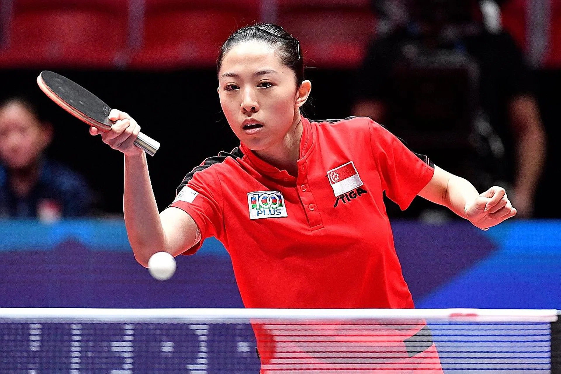 Singapore's Yu Mengyu lost both her matches, 2-3 to defensive Ganna Gaponova and 0-3 to chopper Tetyana Bilenko. 