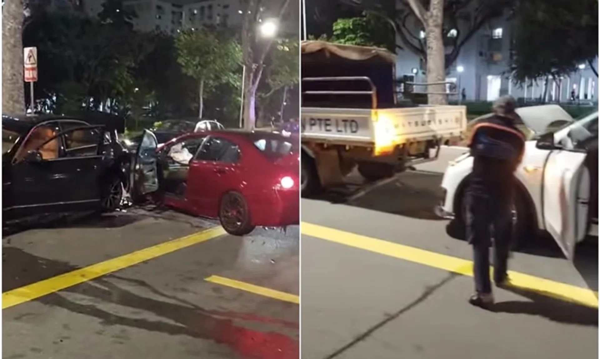 The police said they were alerted to the accident involving four cars and a lorry along Yishun Avenue 2 towards Canberra Link at about 6.35pm that day. 
