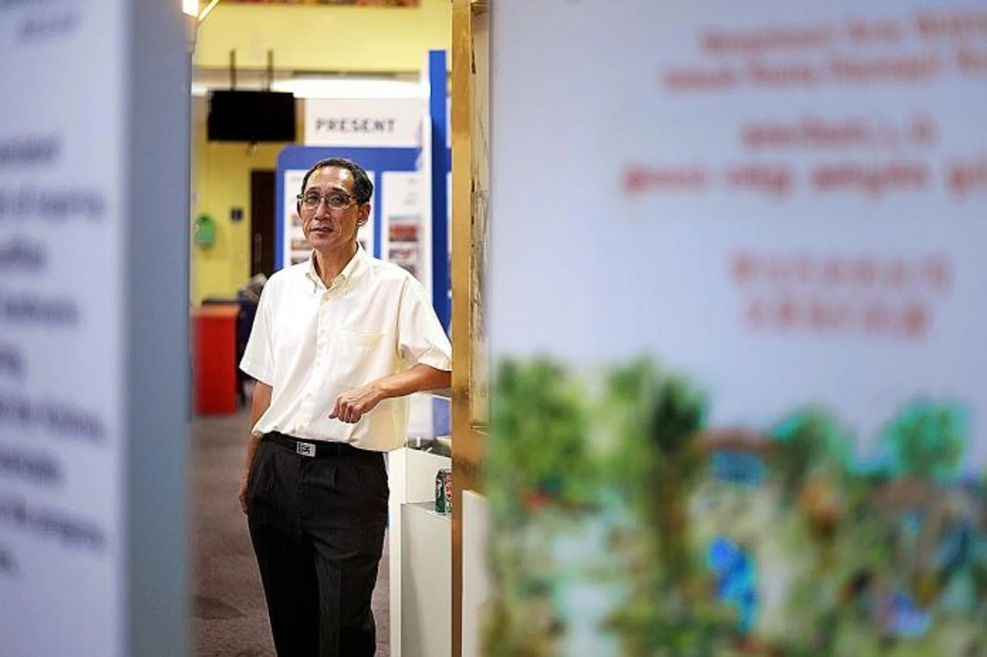 HAPPY: Mr Edwin Koh enjoys being a term contract employee due to the flexibility.