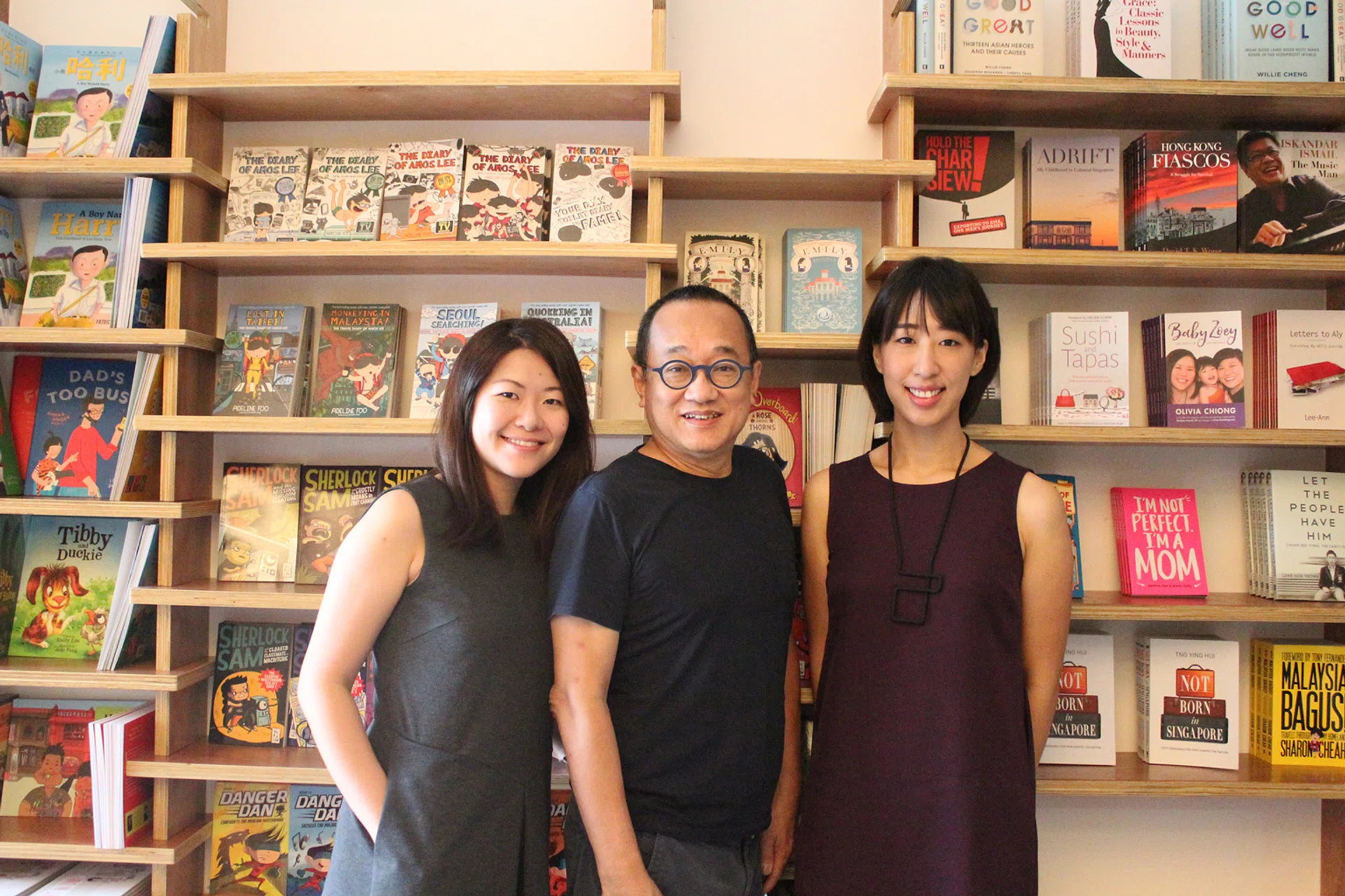 Head of operations Callie Chong, director Edmund Wee and head of marketing Julie Hyun are the team behind localbooks.sg. 