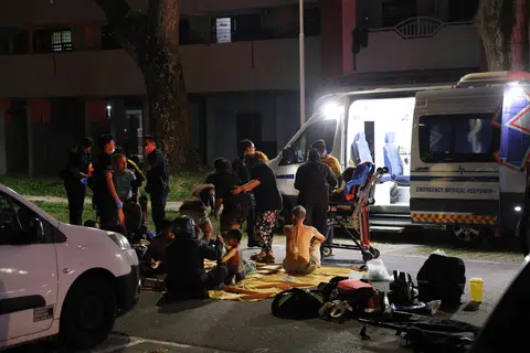 SCDF said 10 people were assessed for smoke inhalation and taken to the hospital.