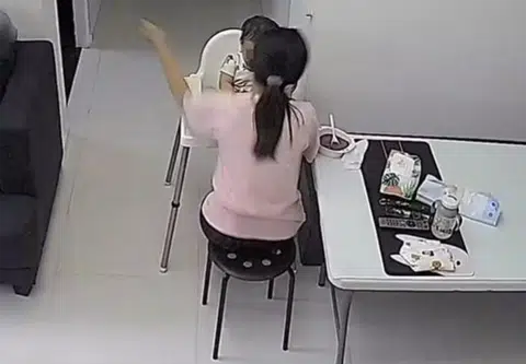Maid caught on CCTV hitting toddler allegedly lies about it
