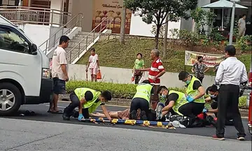 Woman, 75, unconscious after accident, mini bus driver arrested