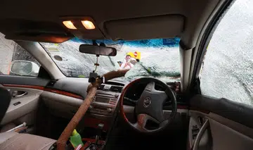 Driver nearly impaled by tree that fell on car during thunderstorm