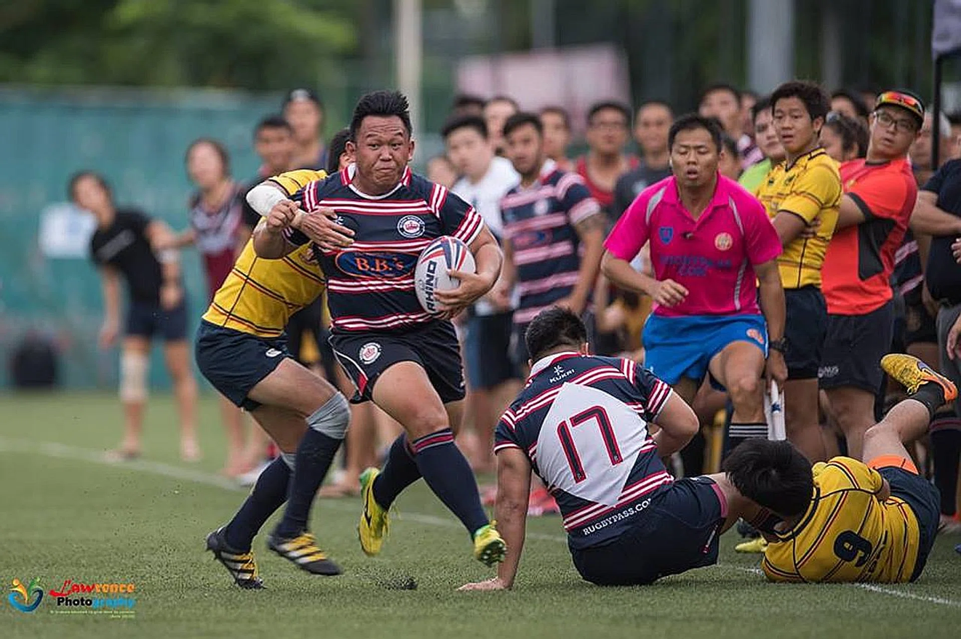 National rugby captain Gaspar Tan in action at Turf City, which is like a second home to him. 