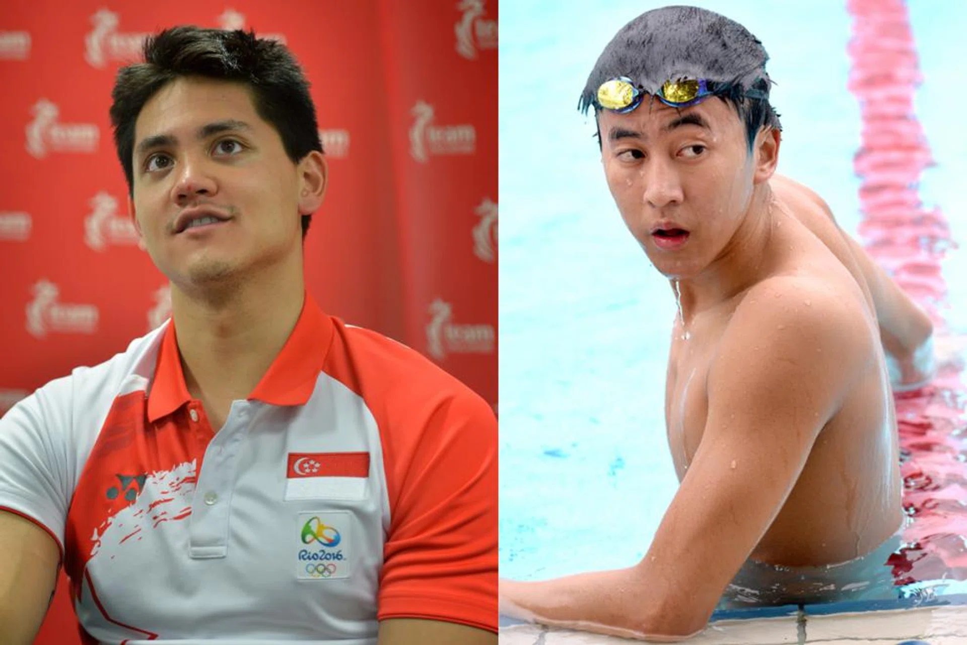Joseph Schooling (left) and Quah Zheng Wen (right) will be competing in the world championships in July, before August's SEA Games in Kuala Lumpur. 