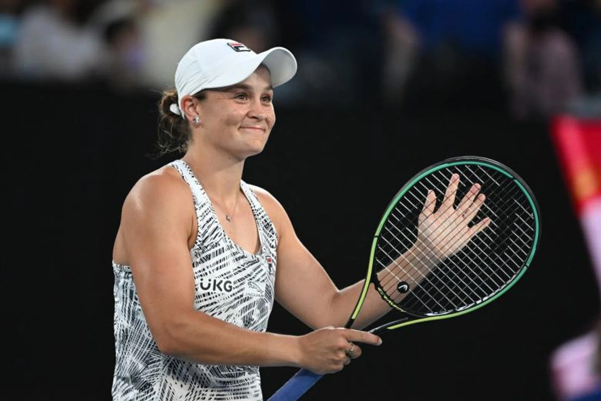 Ashleigh Barty (pictured) blitzed American Jessica Pegula 6-2, 6-0 in just over an hour.