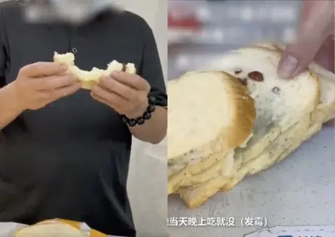Bakery staff in China refuses to refund woman over mouldy bread, eats it instead