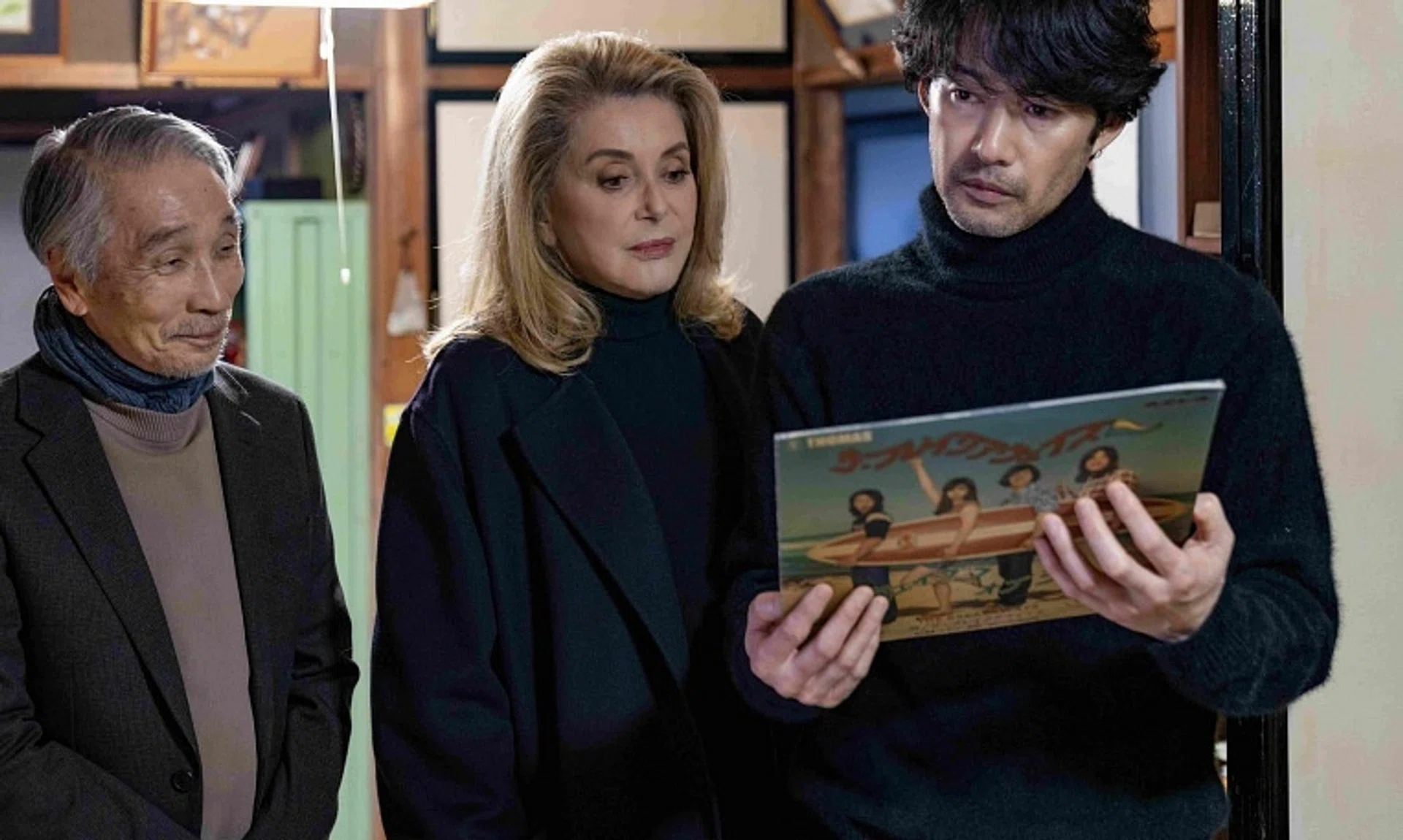 (From left) Masaaki Sakai, Catherine Deneuve and Yutaka Takenouchi in Spirit World.