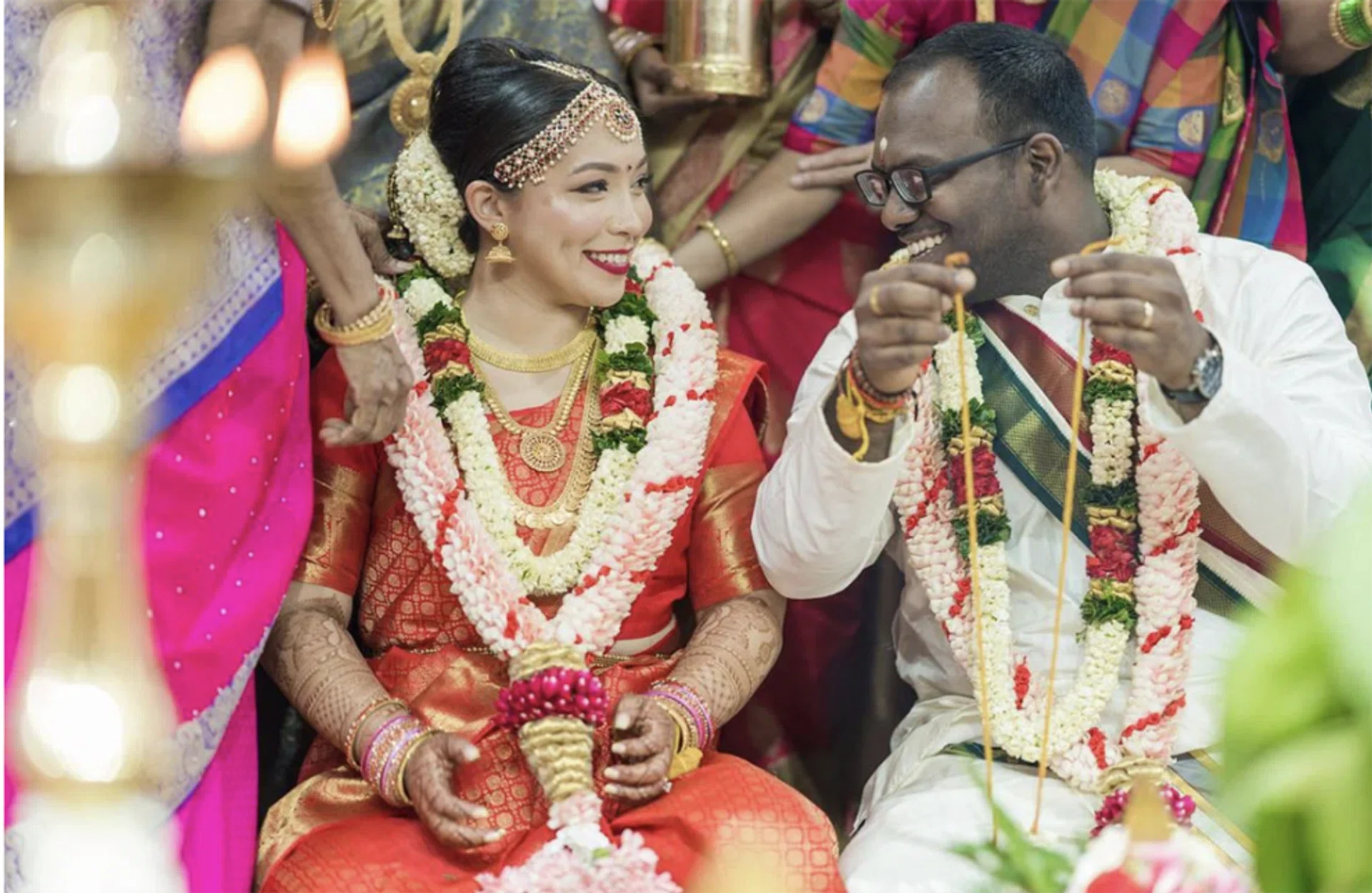 The writer and her husband were married in a Hindu ceremony at Sri Muneeswaran Temple in Queenstown in November 2018. 
