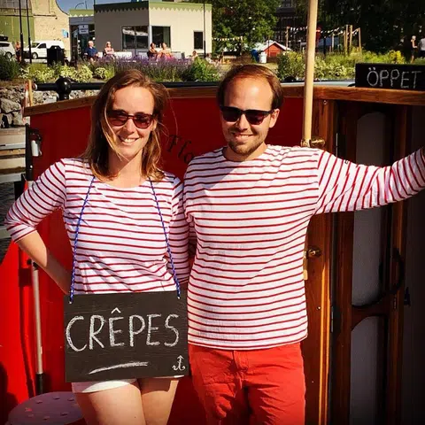 Madam Flod Singapore's Swedish founders Eniko Pongracz and Nathan Nuzzo.
