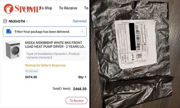 Woman pays $468.50 for dryer on Lazada but receives empty parcel: "This is a scam!"