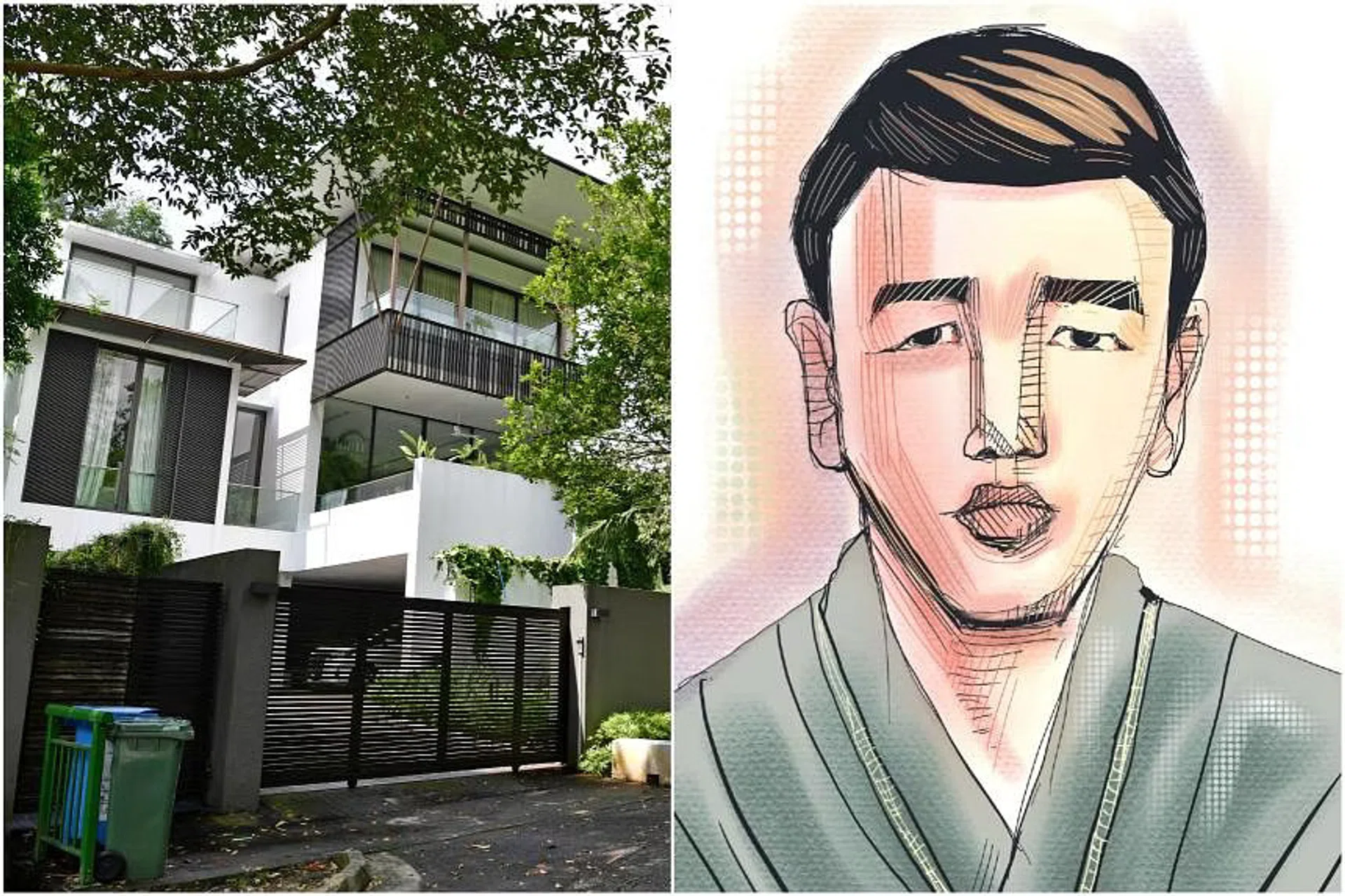 Su Haijin fractured his hands and legs after jumping from the second-floor balcony of his home at Ewart Park in Bukit Timah, allegedly while trying to escape from the police. PHOTO: ST FILE, CEL GULAPA