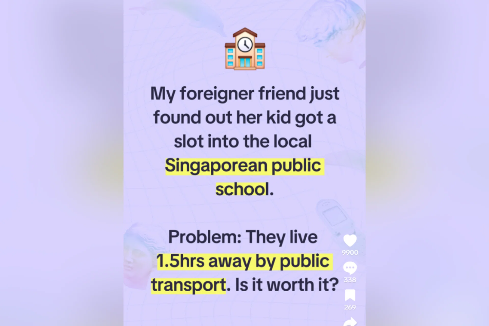 The long commute sparked discussion online. 