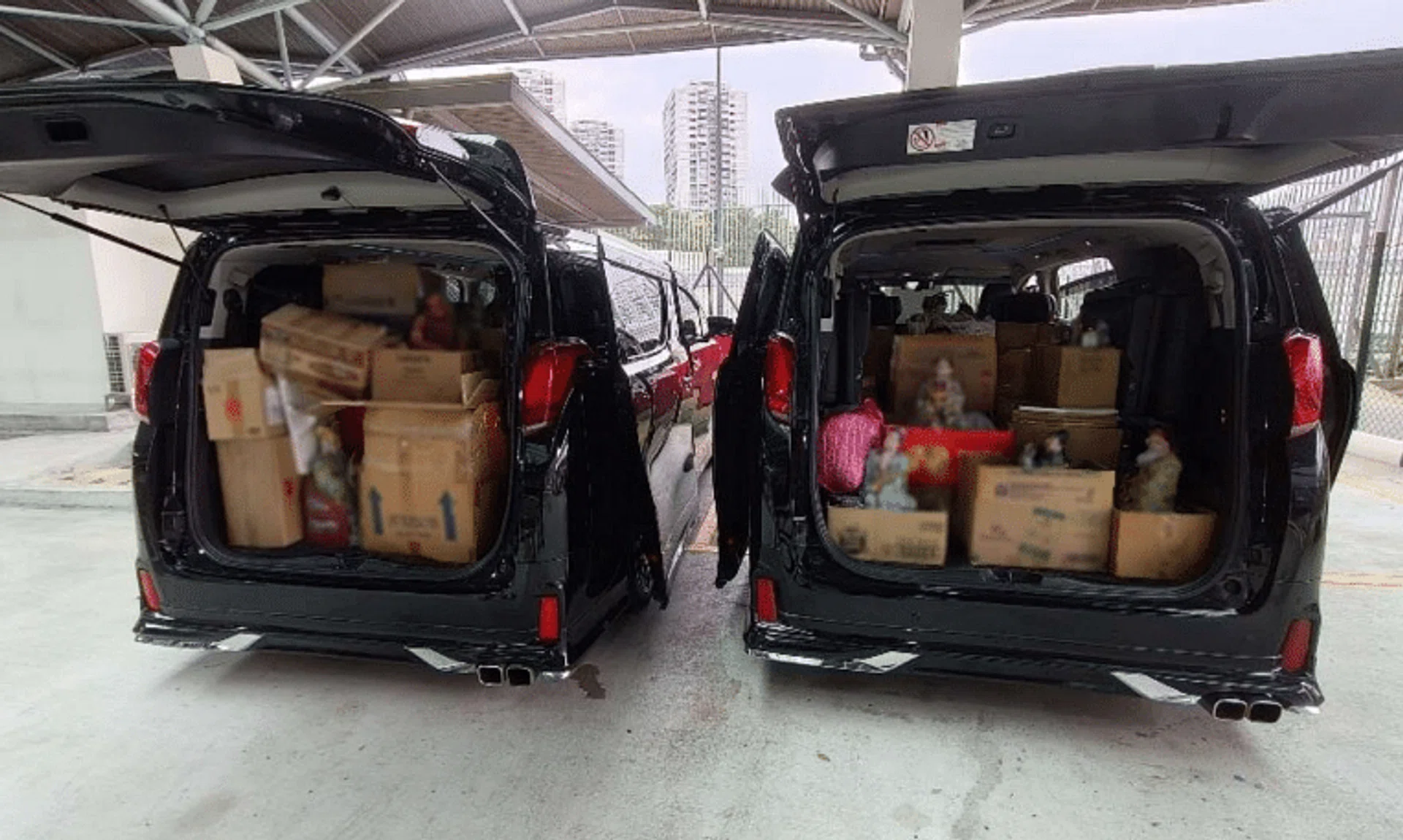 Items discovered in two vehicles with suppressed values in invoices.