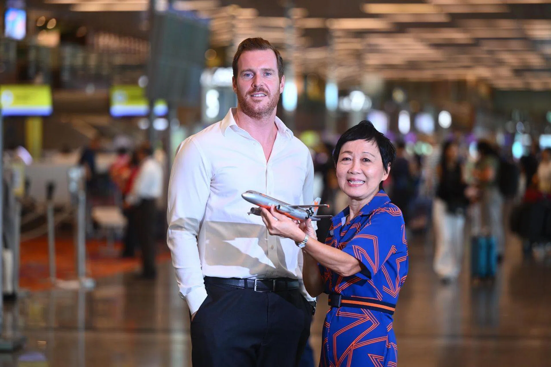 Jetstar pilot Yohan Janeau and in-flight customer service manager Vicky Wee are among those retrenched and trying to find new jobs.
