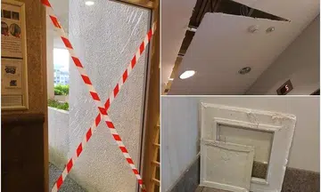 Cracked ceilings and shattered glass: Slight damage after WWII bomb detonation