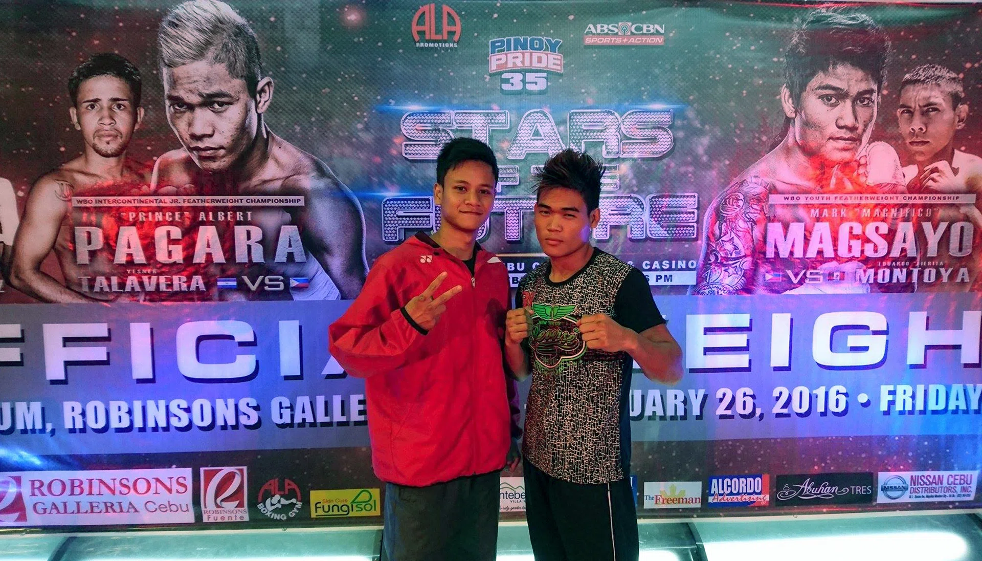 POWER PACKED: Singapore boxer Ridhwan Ahmad (left) will be facing Melchor Roda (right), who has won all his three professional bouts by knockout. 