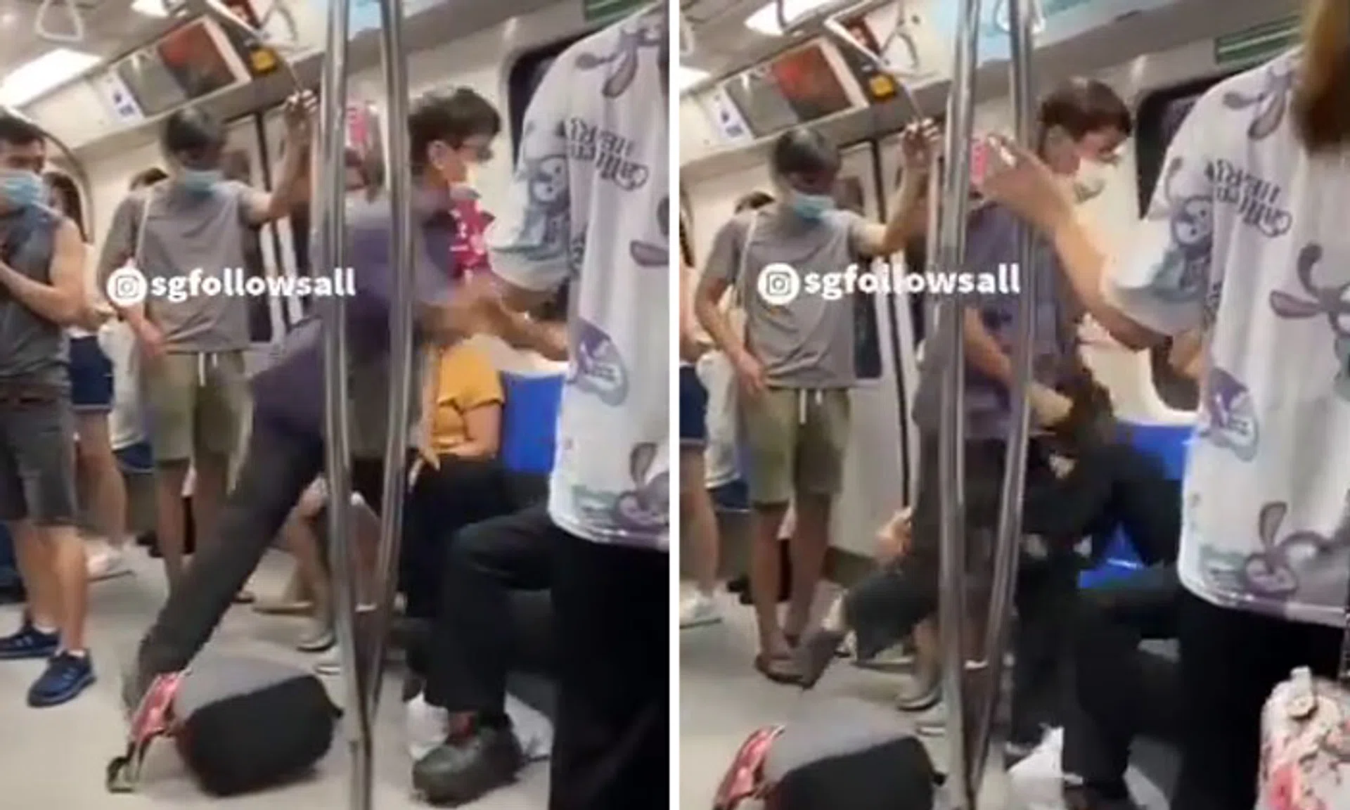 A man attacked an older commuter for allegedly playing music too loudly on an MRT train near Ang Mo Kio station.