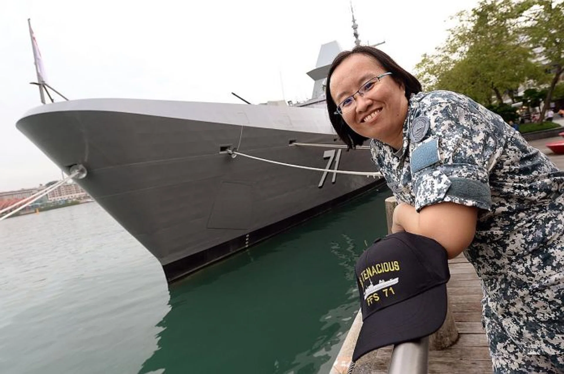 VIGILANT: ME3 Lim Jia Yee has taken part in international counter-piracy efforts, including a three-month stint in the Gulf of Aden.