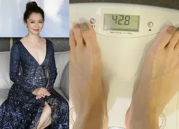 Taiwanese star poses a science question about her weight