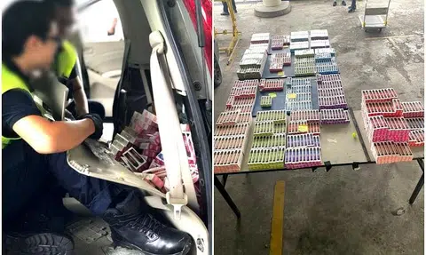 ICA foiled attempt to smuggle more than 1,400 vapes on third day of CNY