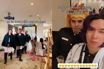Guests turn up in cosplay for couple's anime-themed wedding