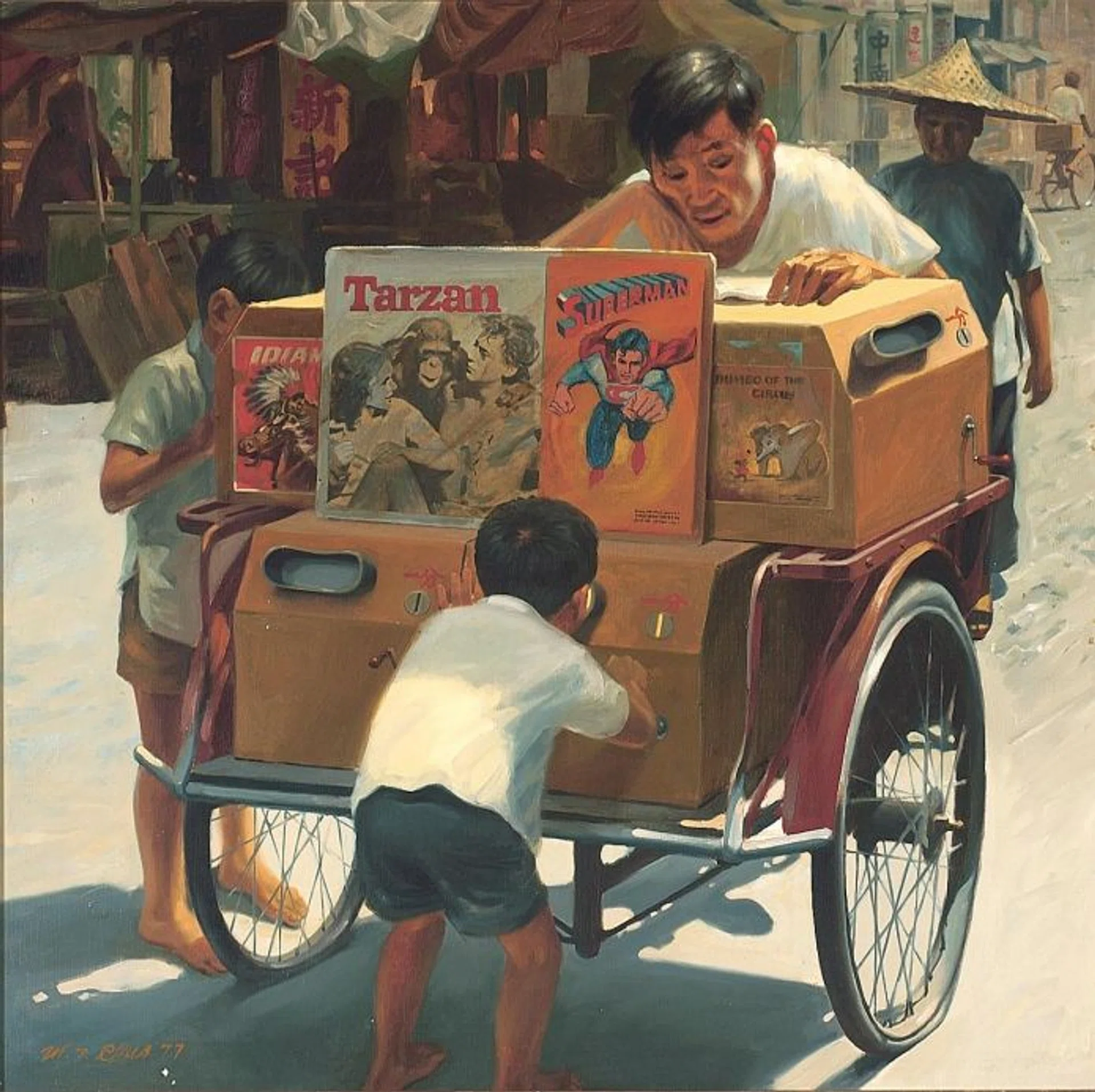 HISTORY: The painting Portable Cinema (above) was the inspiration for Eric Khoo's short film of the same name which will be shown in the omnibus film Art Through Our Eyes.