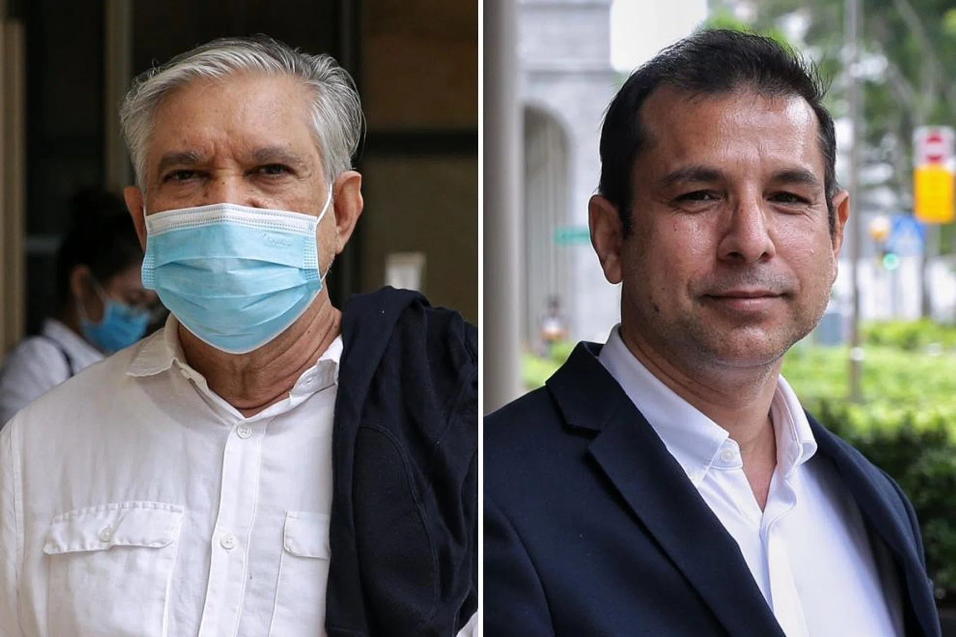 Mustafa Centre boss Mustaq Ahmad (left) is being sued by his step-family, led by Mr Ayaz Ahmed (right). 