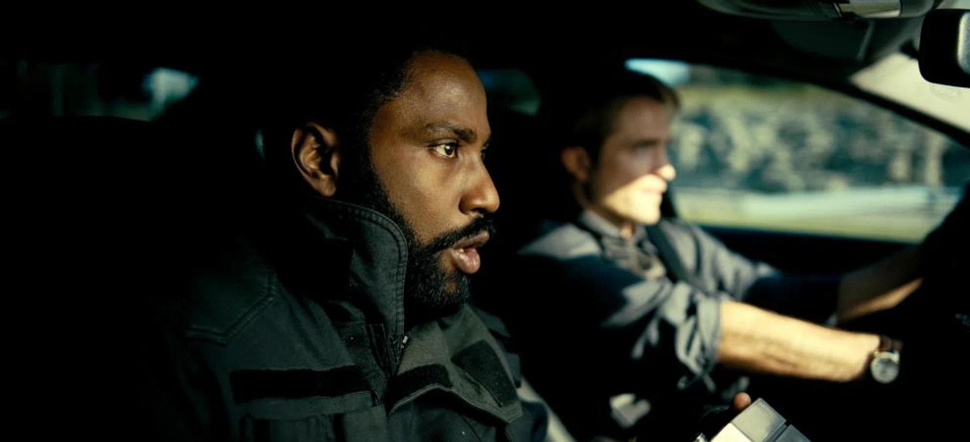 John David Washington (left) and Robert Pattinson in Tenet