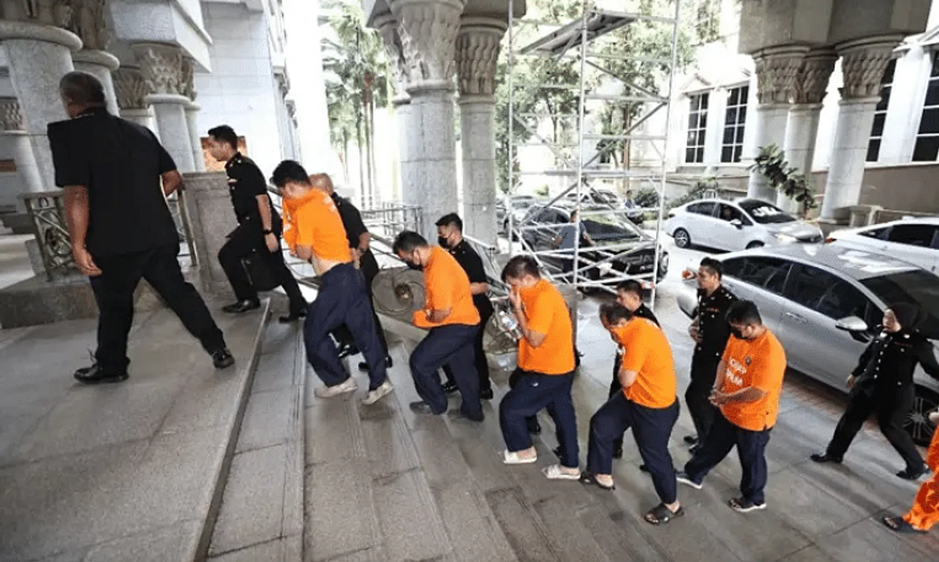 The suspects remanded comprise three enforcement officers, three company employees and a company director.