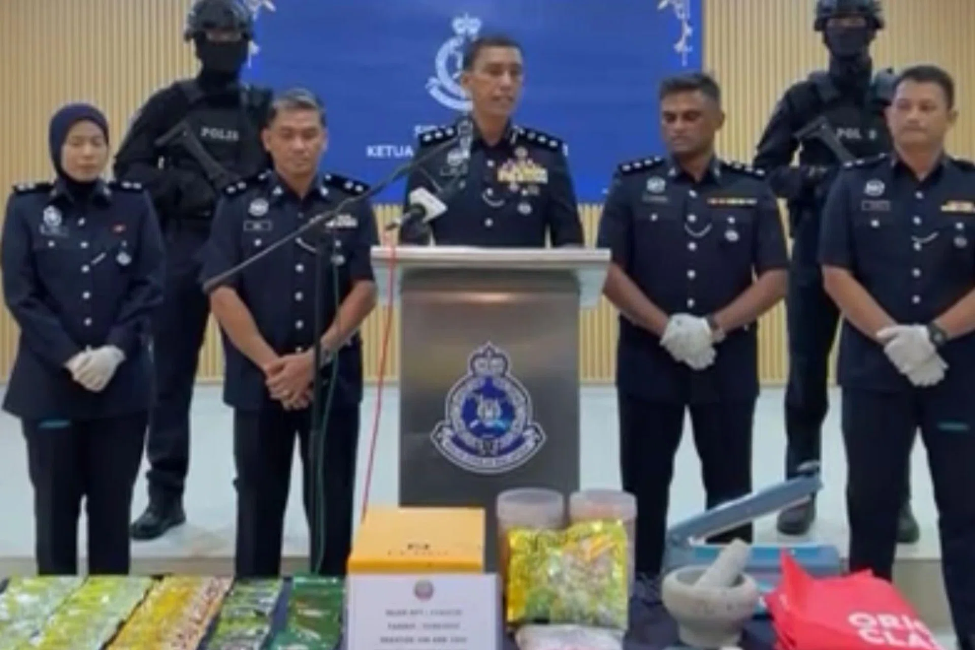 Malaysian police said the suspect ground the ecstasy tablets into powder, repackaged it into individual 3-in-1 beverage sachets.