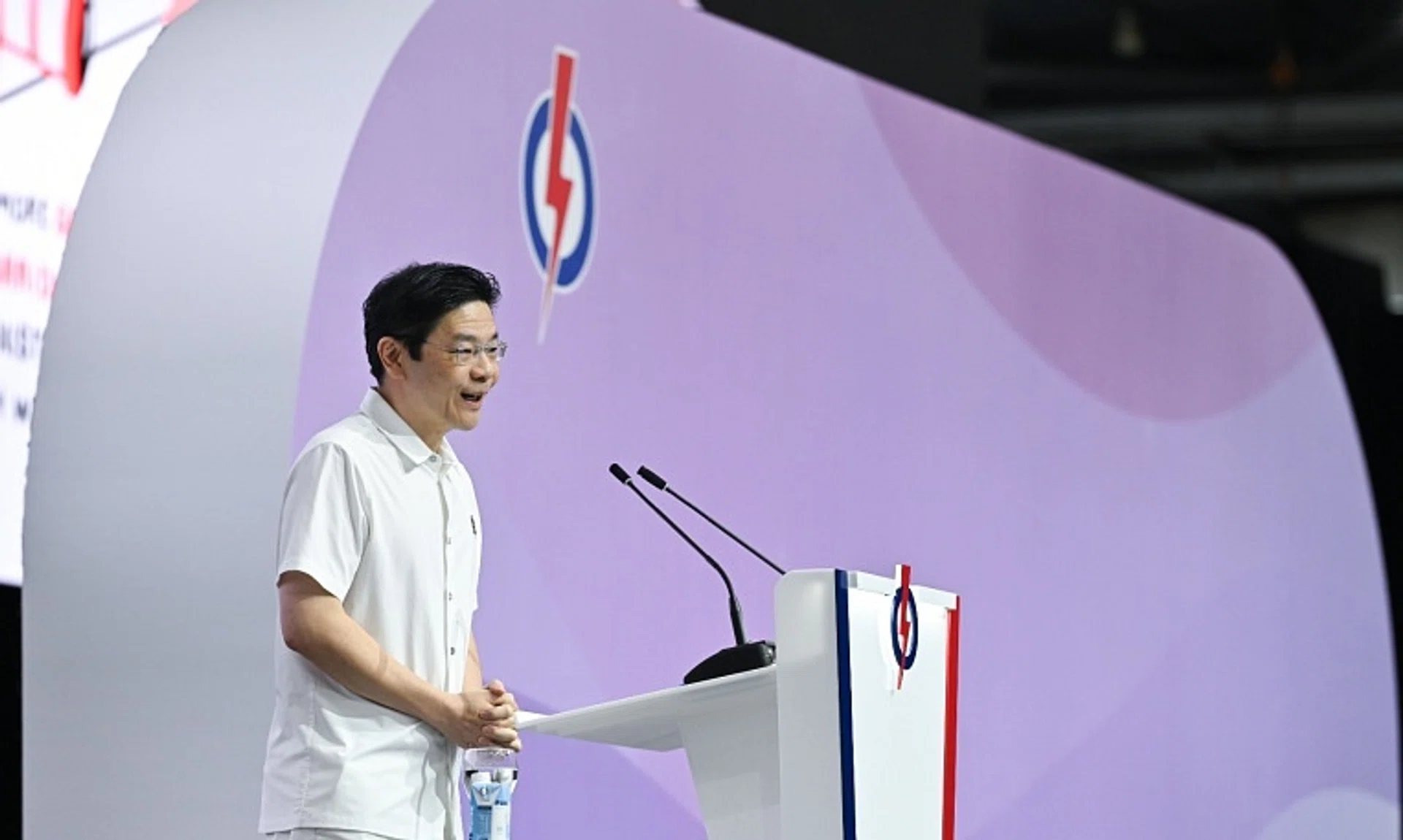 PM Lawrence Wong speaking at the PAP conference on Nov 24. PM Wong has been named the new secretary-general of the PAP.