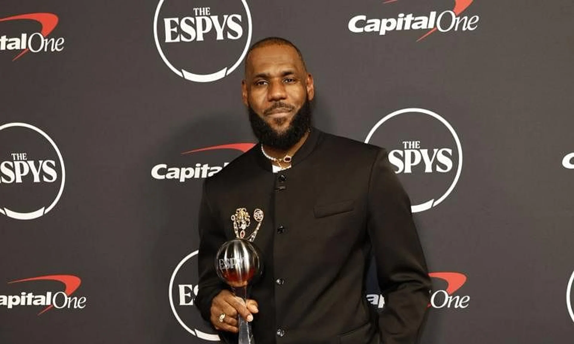 Los Angeles Lakers’ LeBron James at the ESPYs at Dolby Theatre in Hollywood, California, on July 12, 2023.