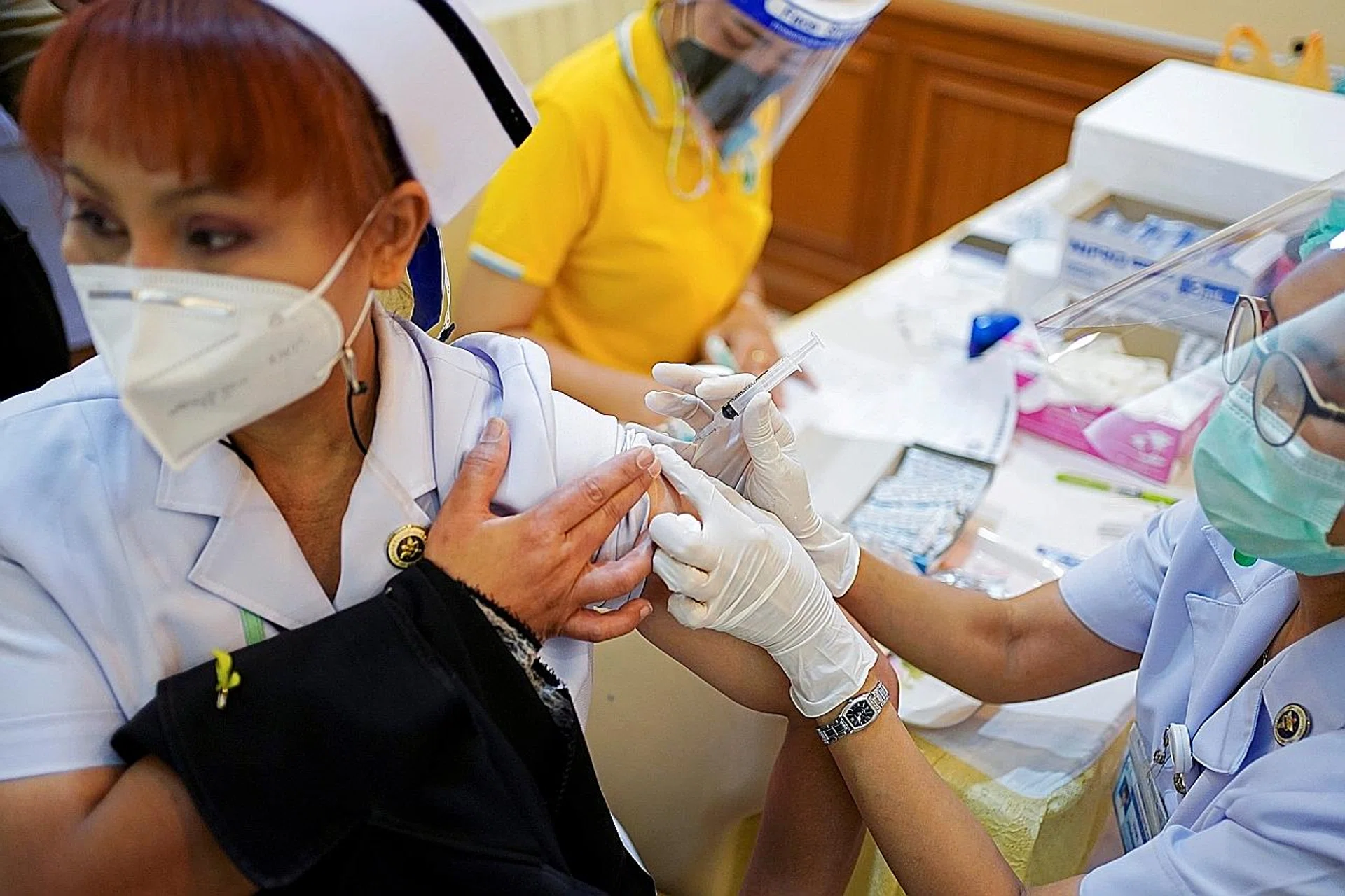618 Thai health workers have been infected with Covid-19 despite getting two doses of China's Sinovac vaccine. 